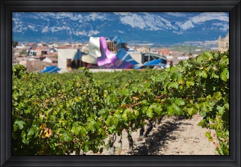 Framed Town View, Elciego, Spain Print