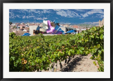 Framed Town View, Elciego, Spain Print