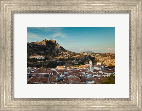 Framed Town View, Grazalema, Spain Print