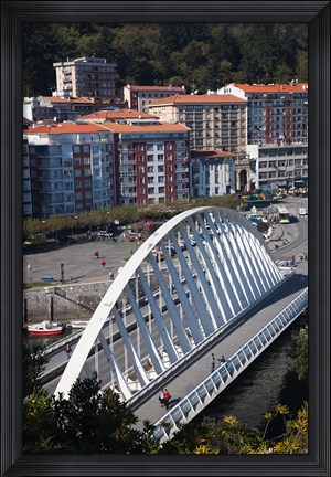 Framed Town View, Ondarroa, Spain Print