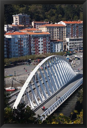 Framed Town View, Ondarroa, Spain Print