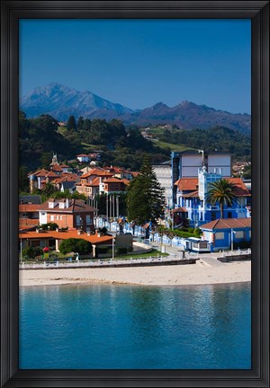Framed Vacation Homes By Playa de Santa Marina, Ribadesella, Spain Print