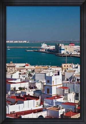 Framed View From Torre de Poniente, Cadiz, Spain Print