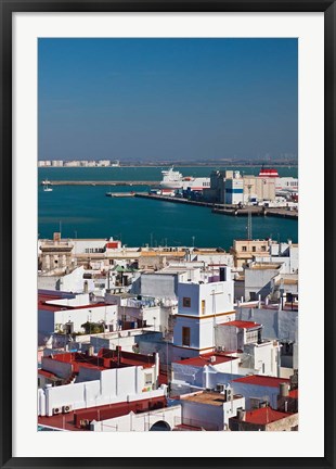 Framed View From Torre de Poniente, Cadiz, Spain Print