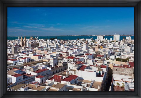 Framed View From Torre Tavira, Cadiz, Spain Print