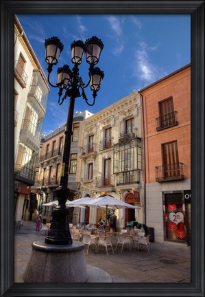 Framed Outdoor Cafe,  Avila, Spain Print