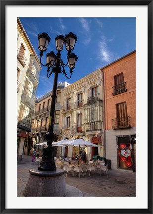 Framed Outdoor Cafe,  Avila, Spain Print