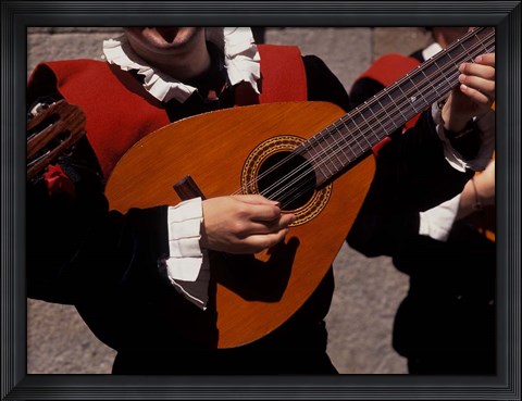 Framed Street Minstrels, Santiago de Compostela, Spain Print