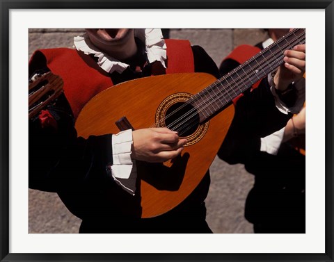 Framed Street Minstrels, Santiago de Compostela, Spain Print