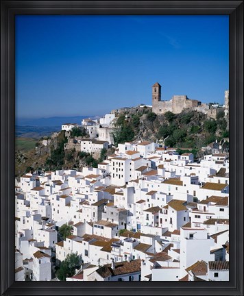 Framed White Village of Casares, Andalusia, Spain Print