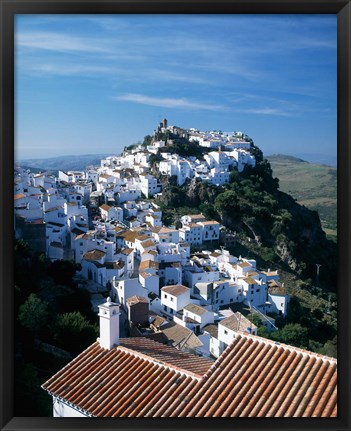 Framed White Village of Casares, Andalusia, Spain Print