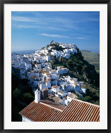 Framed White Village of Casares, Andalusia, Spain Print