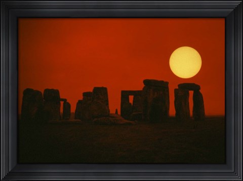 Framed Monoliths of Stonehenge near Salisbury, England Print