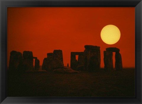 Framed Monoliths of Stonehenge near Salisbury, England Print