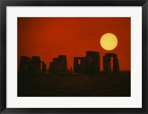 Framed Monoliths of Stonehenge near Salisbury, England Print