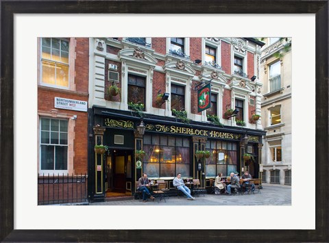 Framed Sherlock Holmes, Pub, London, England Print