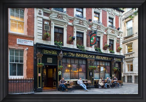 Framed Sherlock Holmes, Pub, London, England Print