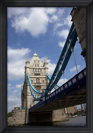 Framed Tower Bridge over the Thames River in London, England Print