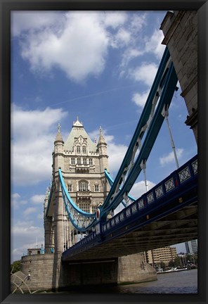 Framed Tower Bridge over the Thames River in London, England Print