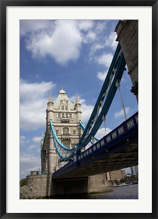 Framed Tower Bridge over the Thames River in London, England Print