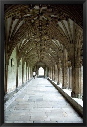 Framed England, Kent, Canterbury Cathedral window Print