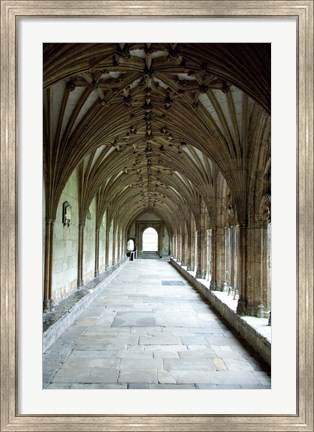 Framed England, Kent, Canterbury Cathedral window Print