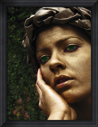 Framed England, London, Mime Portrait, Portobello Market Print