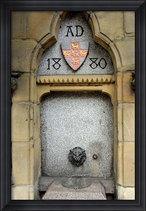 Framed City Water Fountain, York, Yorkshire, England Print