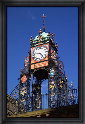 Framed Eastgate Clock, Chester, Cheshire, England Print