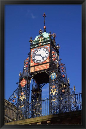 Framed Eastgate Clock, Chester, Cheshire, England Print