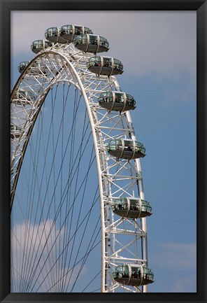 Framed England, London, London Eye, Amuseument Park Print