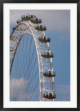 Framed England, London, London Eye, Amuseument Park Print