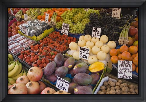 Framed Market Stalls, Portobello Road, London, England Print