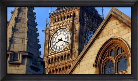 Framed Famous Big Ben Clocktower, London, England, Great Britian Print