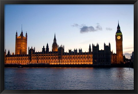 Framed Big Ben, Houses of Parliament, London, England Print