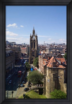 Framed Black Gate and St Nicholas Cathedral, Newcastle on Tyne, Tyne and Wear, England Print