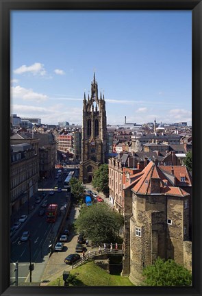 Framed Black Gate and St Nicholas Cathedral, Newcastle on Tyne, Tyne and Wear, England Print