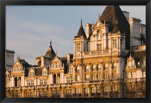 Framed Building Along Victoria Embankment, London, England Print