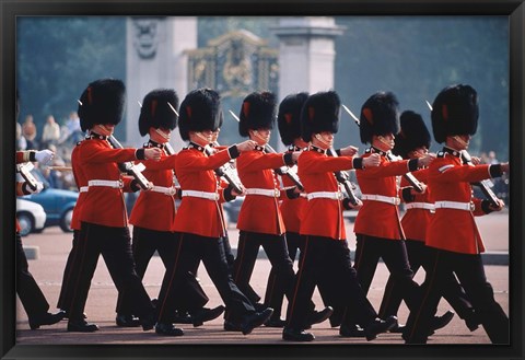 Framed Changing of the guards, London, England Print