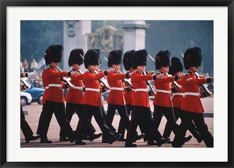 Framed Changing of the guards, London, England Print