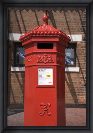 Framed GR Post Box, Gloucester, Gloucestershire, England Print