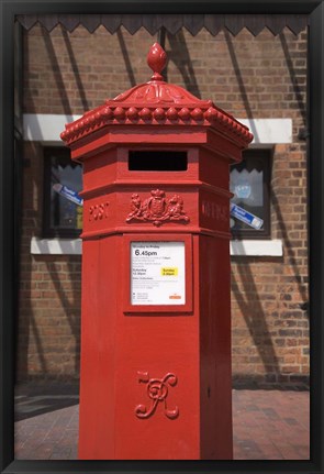 Framed GR Post Box, Gloucester, Gloucestershire, England Print