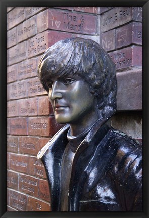 Framed John Lennon, Mathew Street, Liverpool, England Print