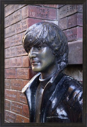 Framed John Lennon, Mathew Street, Liverpool, England Print