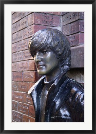 Framed John Lennon, Mathew Street, Liverpool, England Print