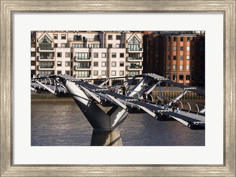 Framed Millenium Bridge, London, England Print