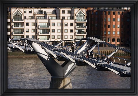 Framed Millenium Bridge, London, England Print