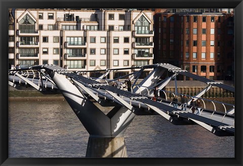 Framed Millenium Bridge, London, England Print