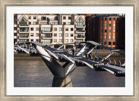 Framed Millenium Bridge, London, England Print