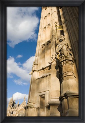 Framed Royal Lion Detail, Westminster, London, England Print